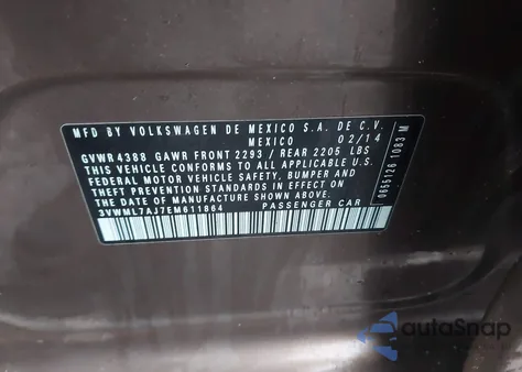 2014 Volkswagen Jetta Sportwagen 2.0L Tdi из США, поврежденный, VIN 3VWML7AJ7EM611864